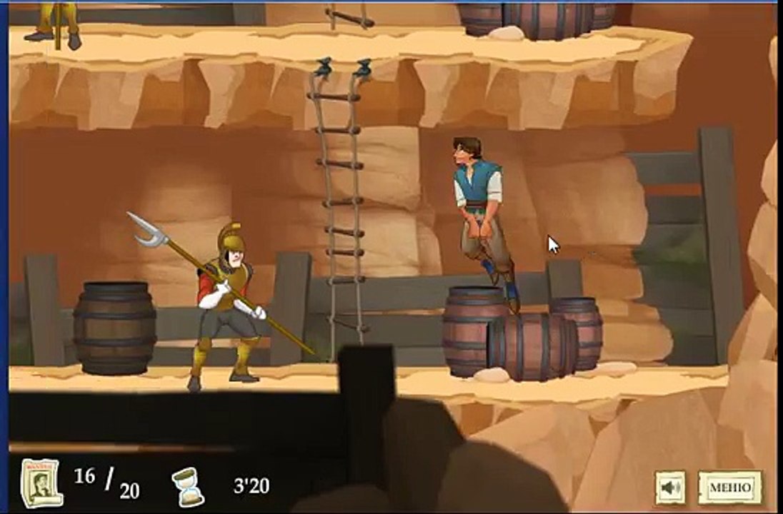 мультик игра рапунцель игра для детей двойная переделка Флин и пещеры часть 2