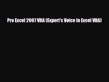 [PDF Download] Pro Excel 2007 VBA (Expert's Voice in Excel VBA) [Download] Online