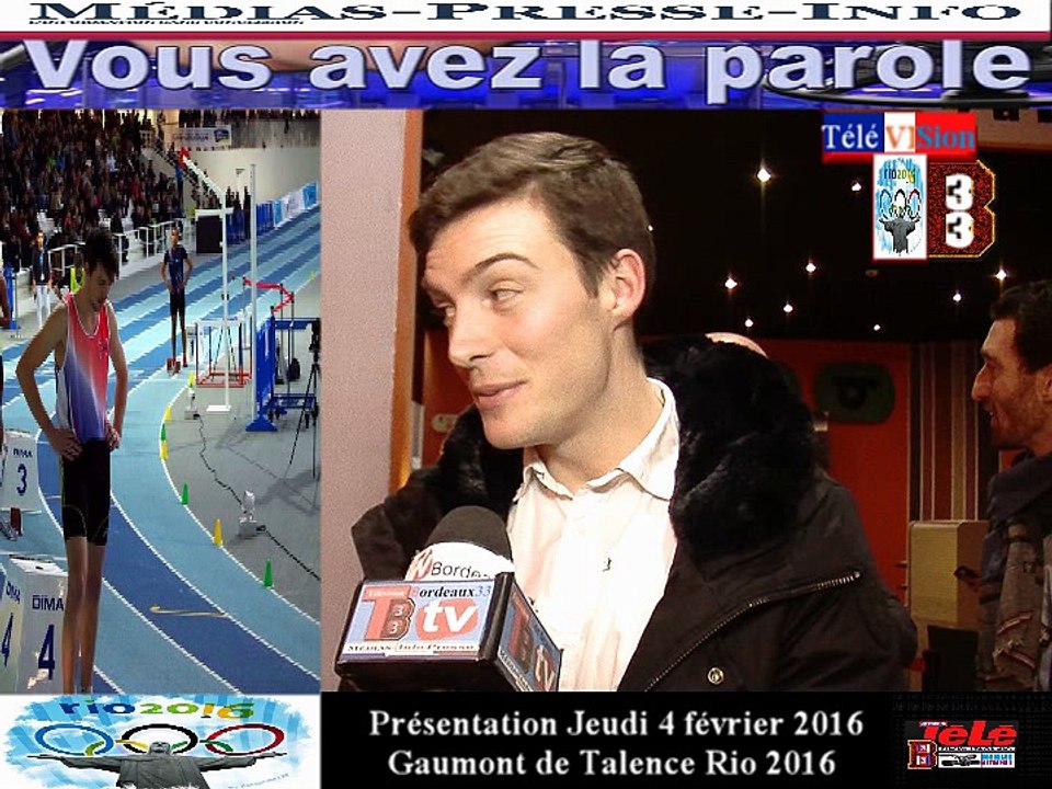 Télévision-Bordeaux-33 Mairie de Talence avec Gaumont partenaire présente RIO 2016
