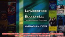 Download PDF  Lawlessness and Economics Alternative Modes of Governance The Gorman Lectures in FULL FREE