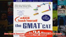 Download PDF  Arco Teach Yourself the Gmat Cat in 24 Hours Arcos Teach Yourself in 24 Hours Series FULL FREE