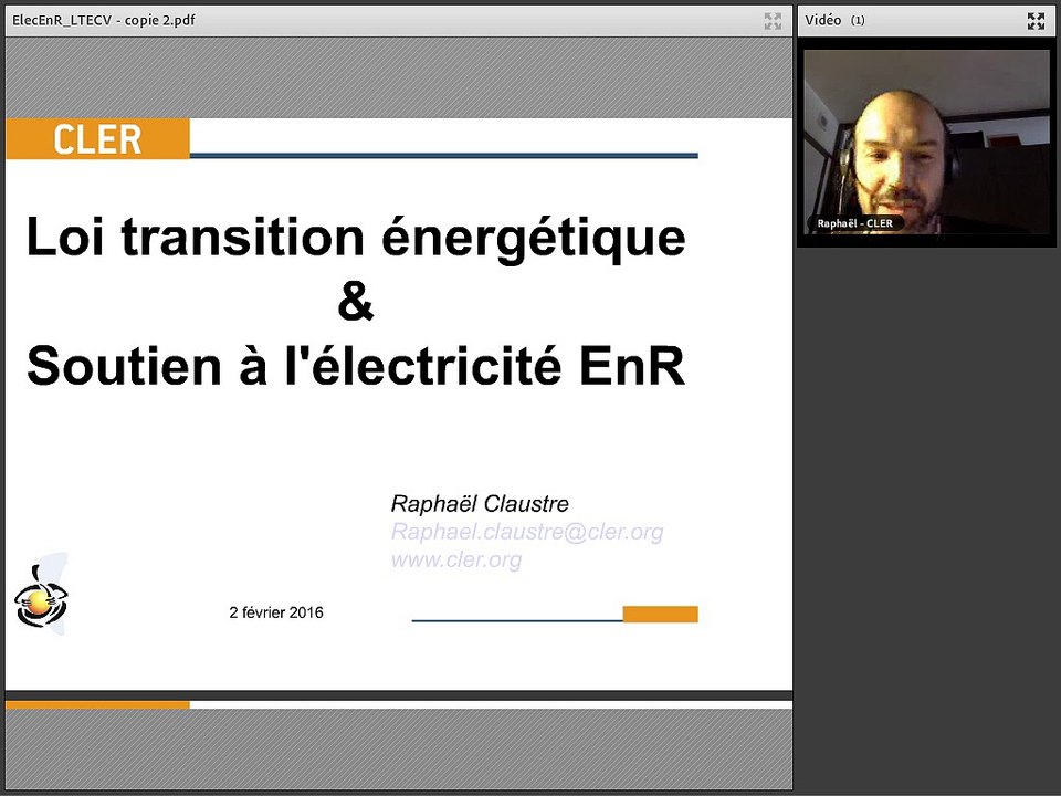 Mardi de la Transition Energétique : Systeme de soutien à l'electricité renouvelable 1/2