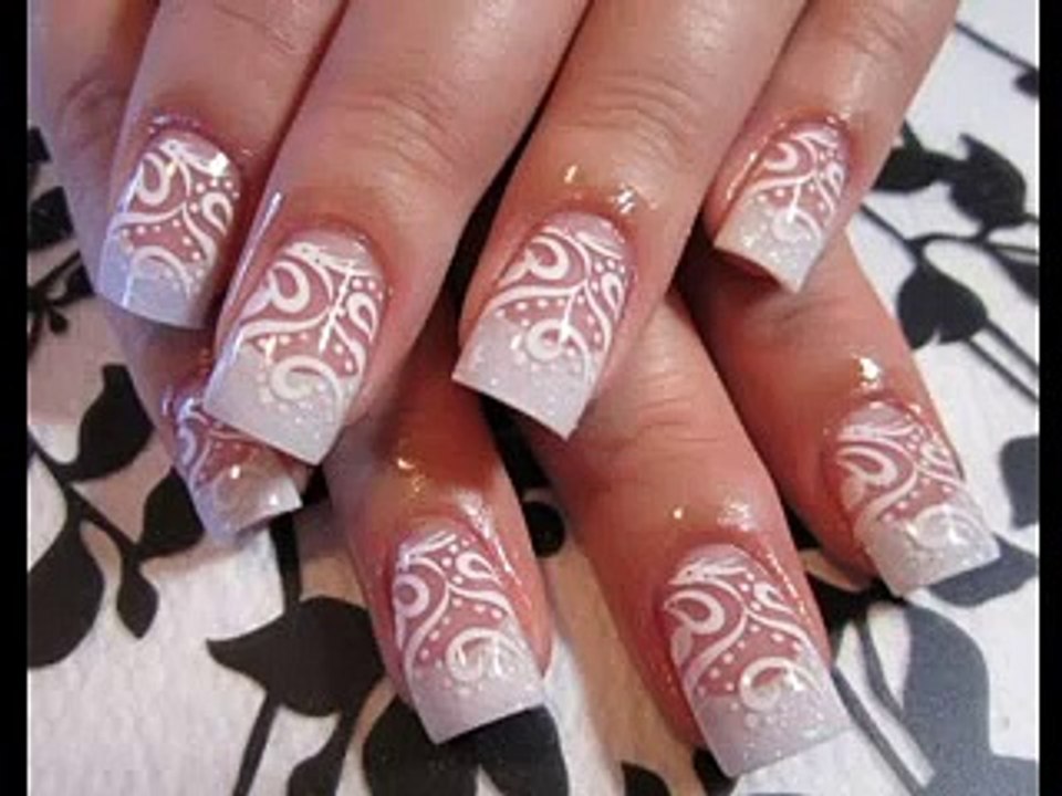 Nail Art Tutorial | White Lace Nails | Elegant Nail Design - How to Do a Lace Nail Design
