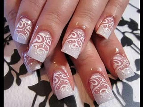 Nail Art Tutorial | White Lace Nails | Elegant Nail Design - How to Do a Lace Nail Design