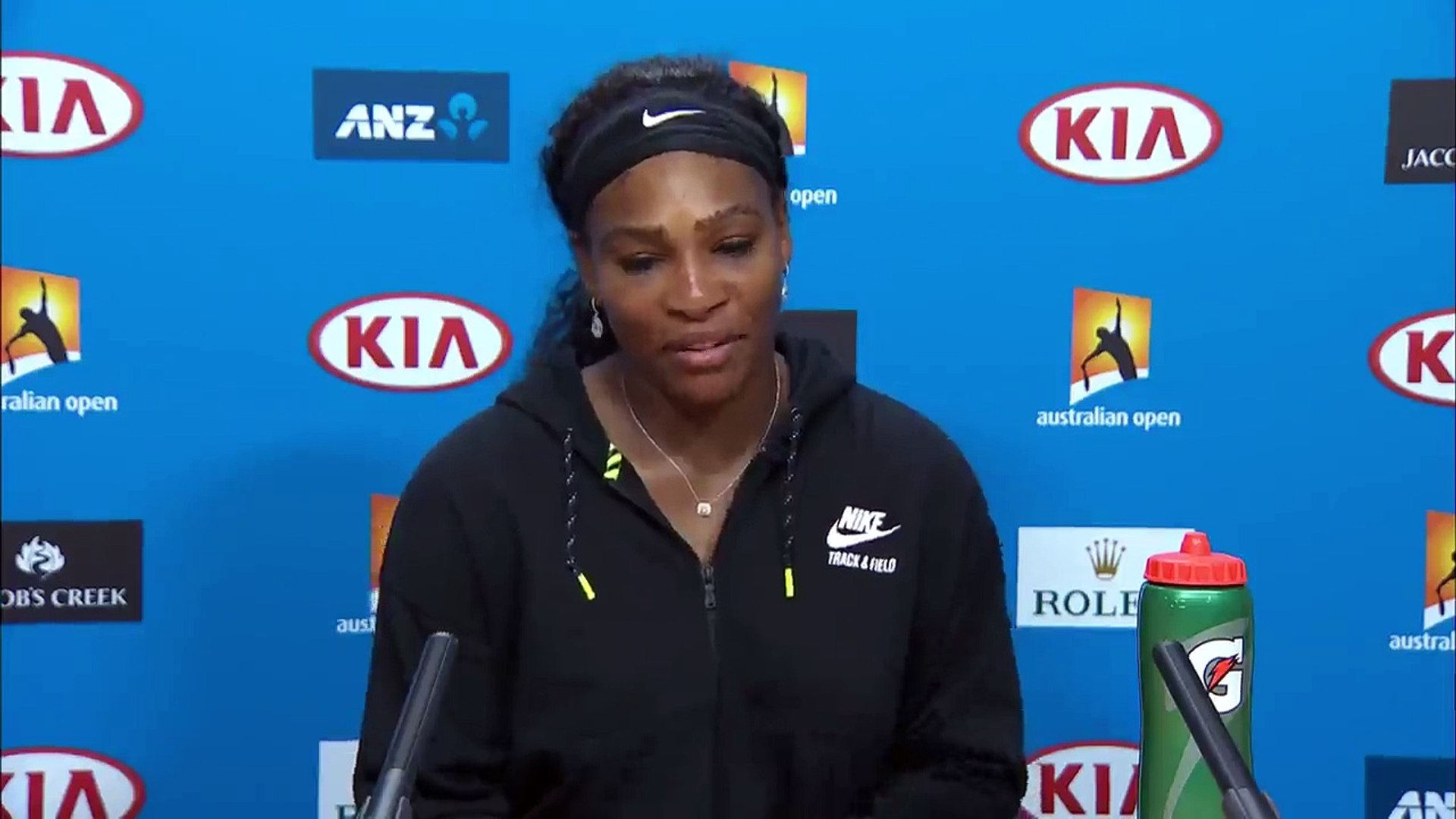 ⁣Serena Williams press conference File Footage