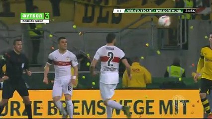 Dortmund-fans-throw-hundreds-of-tennis-balls