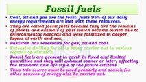 Fossil Fuels its  Formation & Hydroelectric Power