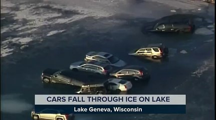 Ces automobilistes se sont garés sur un lac gelé : très mauvaise idée !