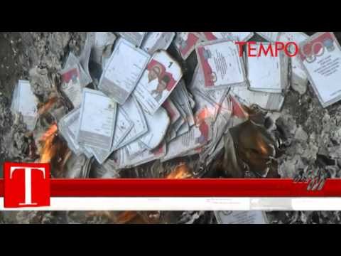 KPU Kab Serang Musnahkan Ribuan Lembar Surat Suara Sisa