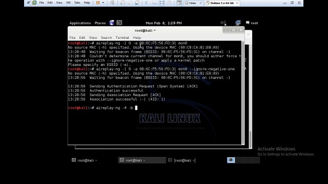 Kali Linux - Wireless Attack - WEP Passwords