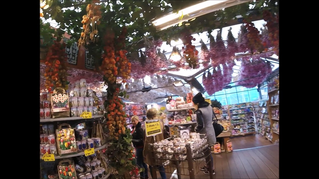 Amsterdam Holland Flower Market Walking Around