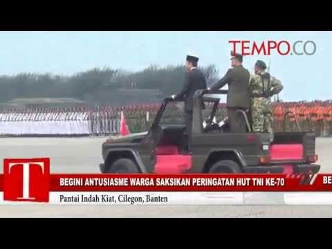 Begini Antusias Warga Saksikan Peringatan HUT TNI ke 70