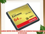 SanDisk SDCFXS-064G-X46 Tarjeta de memoria Compact Flash de 64 GB dorado