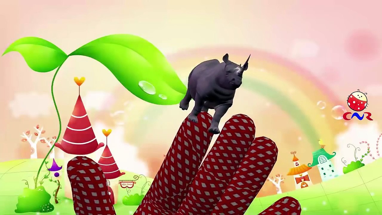 Finger Family Nursery Rhymes Rhino Cartoons | Rhino Finger Family Nursery Rhymes for Child