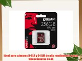 Kingston SDA3/256GB - Tarjeta de memoria SDHC/SDXC UHS-I U3 256 GB velocidades 90R/80W