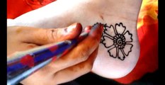 simple & Elegant Arabic mehndi design for legs 2016