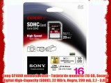 Sony SF16NX memoria flash - Tarjeta de memoria (16 GB Secure Digital High-Capacity (SDHC) 22