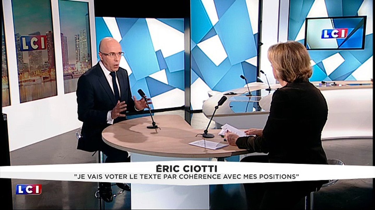 Eric Ciotti était l'invité d'Arlette Chabot sur LCI