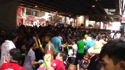 Sangkran 2015 walk street at bangkok thailand