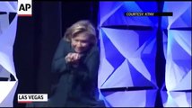 Shoe thrown at Hillary Clinton