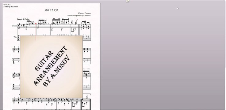 Polka (M.Glinka) Sheet music and tabs for guitar