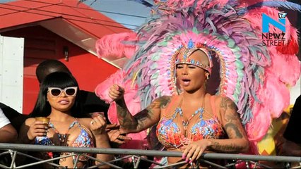 Blac Chyna’s carnival dress fails to hold her voluptuous body