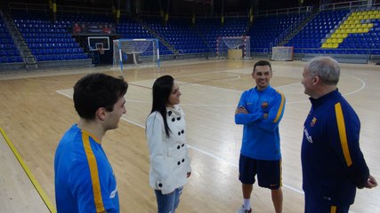FCB Futsal: visita de la jugadora Vanessa Pereira (ESP)