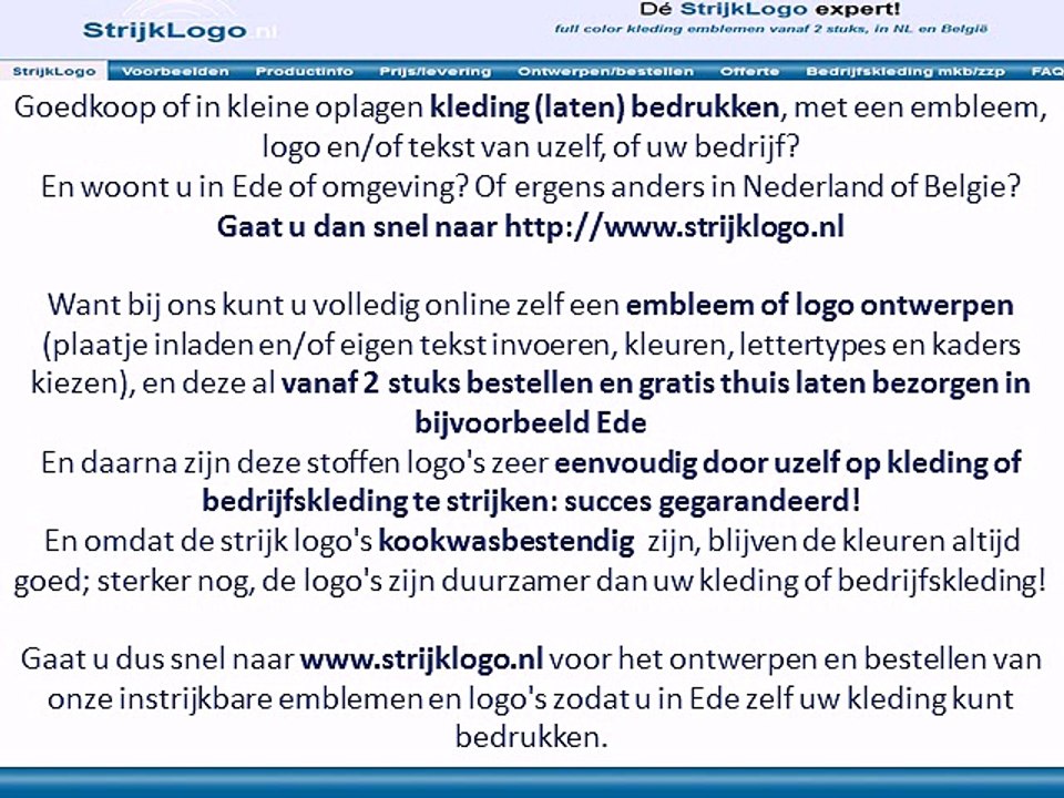 Kleding bedrukken Ede