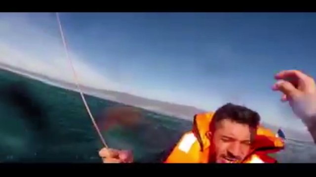 Le sauvetage d'un migrant par hélicoptère