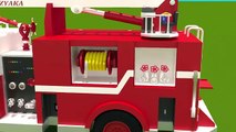 Fire trucks for children kids. Fire trucks responding. Construction game. Cartoons for children