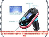 VicTsing Transmisor FM Bluetooth con manos libres coche kit Car Kit- Soporte cargador de USB