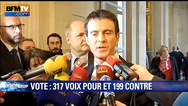 Manuel Valls se réjouit de ce vote, le débat va se poursuivre sous l'œil vigilant des Français
