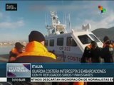 Guardia Costera italiana rescata 91 refugiados en aguas griegas