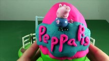 Play Doh Peppa Pig Giant Surprise Eggs, Свинка Пеппа