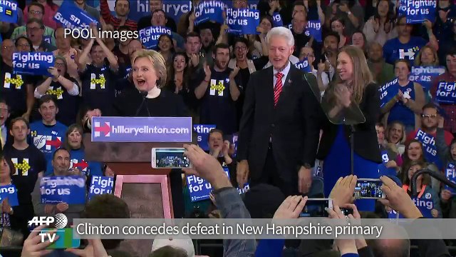 Hillary Clinton concedes defeat in New Hampshire