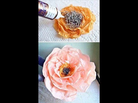 МК - БОЛЬШОЙ (в человеческий рост) ЦВЕТОК ИЗ БУМАГИ НА ПОЛ -