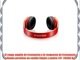 Noontec Hammo - Auriculares de diadema cerrados (con micrófono estéreo) rojo