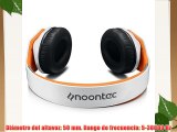 Noontec Hammo Go - Auriculares Fashion con cancelación del ruido HI-FI color blanco naranja