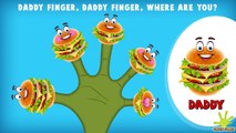 The Finger Family Burger Family Nursery Rhyme | Burger Finger Family Songs