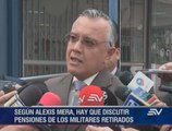 Alexis Mera habló del tema Issfa y pensiones militares