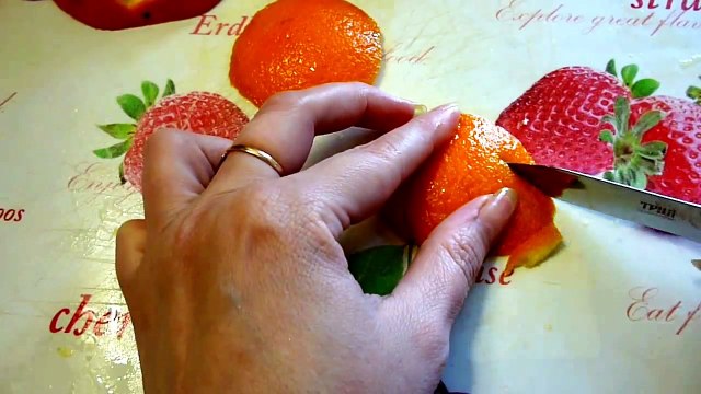 Птица из апельсина! Украшения из фруктов. Decoration of orange. Carving orange.
