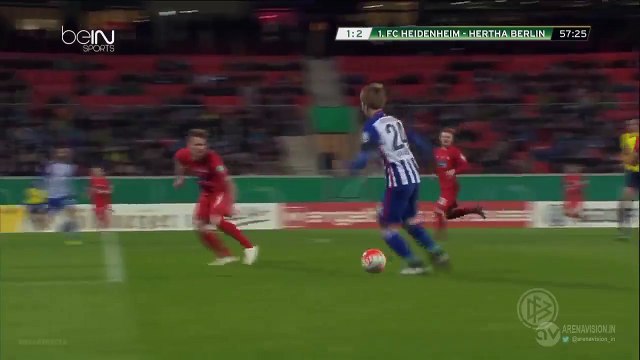 1-3 Haraguchi Goal HD - Heidenheim 1-3 Hertha Berlin - 10-02-2016 DFB Pokal