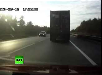 Death CHEATED: Driver SURVIVE from truck crash in Russia