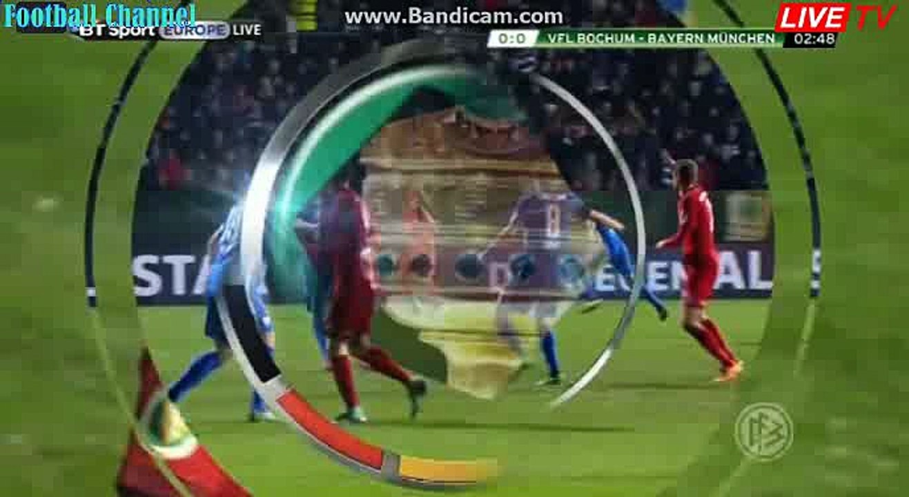 Robert Lewandowski Dives for Penalty - Bochum v. Bayern Munich - DFB POKAL 10.02.2016 HD