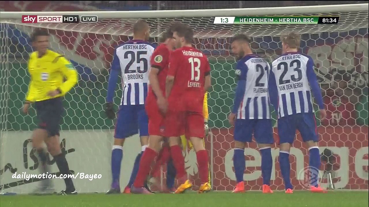 Marc Schnatterer Goal HD - Heidenheim 2-3 Hertha Berlin - 10-02-2016 DFB Pokal