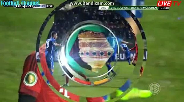 Robert Lewandowski Dives for Penalty - Bochum v. Bayern Munich - DFB POKAL 10.02.2016 HD