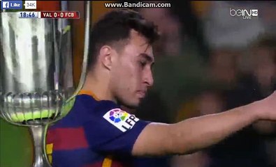 EL HADDADI  SUPER  POWER  SHOOT  0-0  VALENCIA  VS  BARCELOLNA  10-02-2016