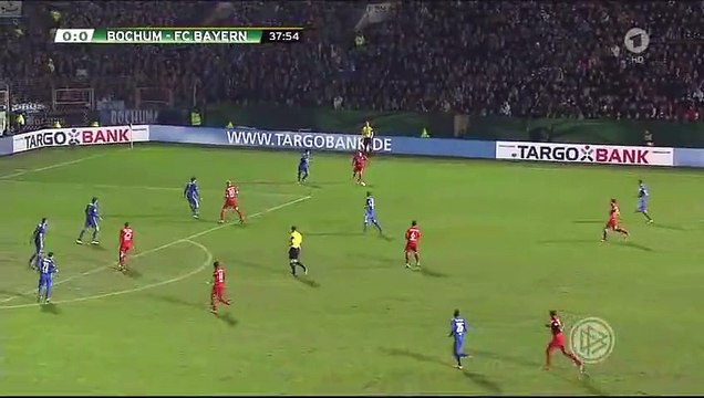 Robert Lewandowski Goal - 0-1 Bochum vs Bayern Munich- 10-02-2016