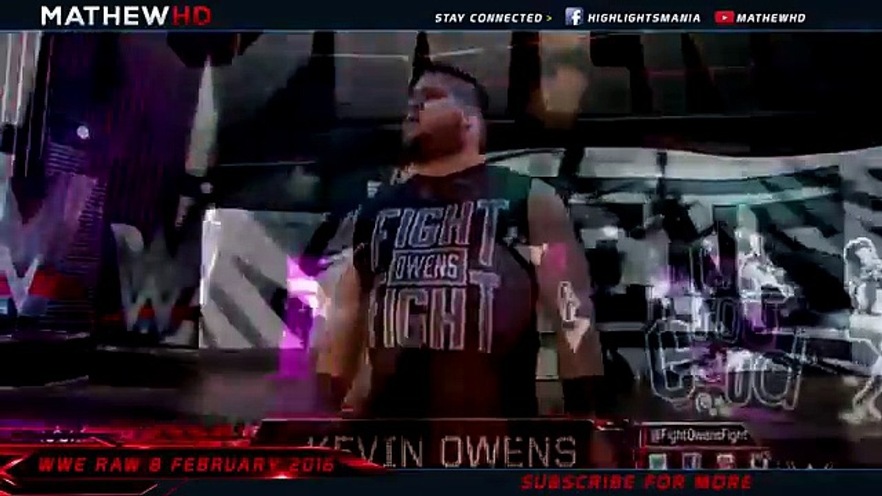 WWE Raw 8 February 2016 Highlights - wwe monday night raw 2_8_16 highlights