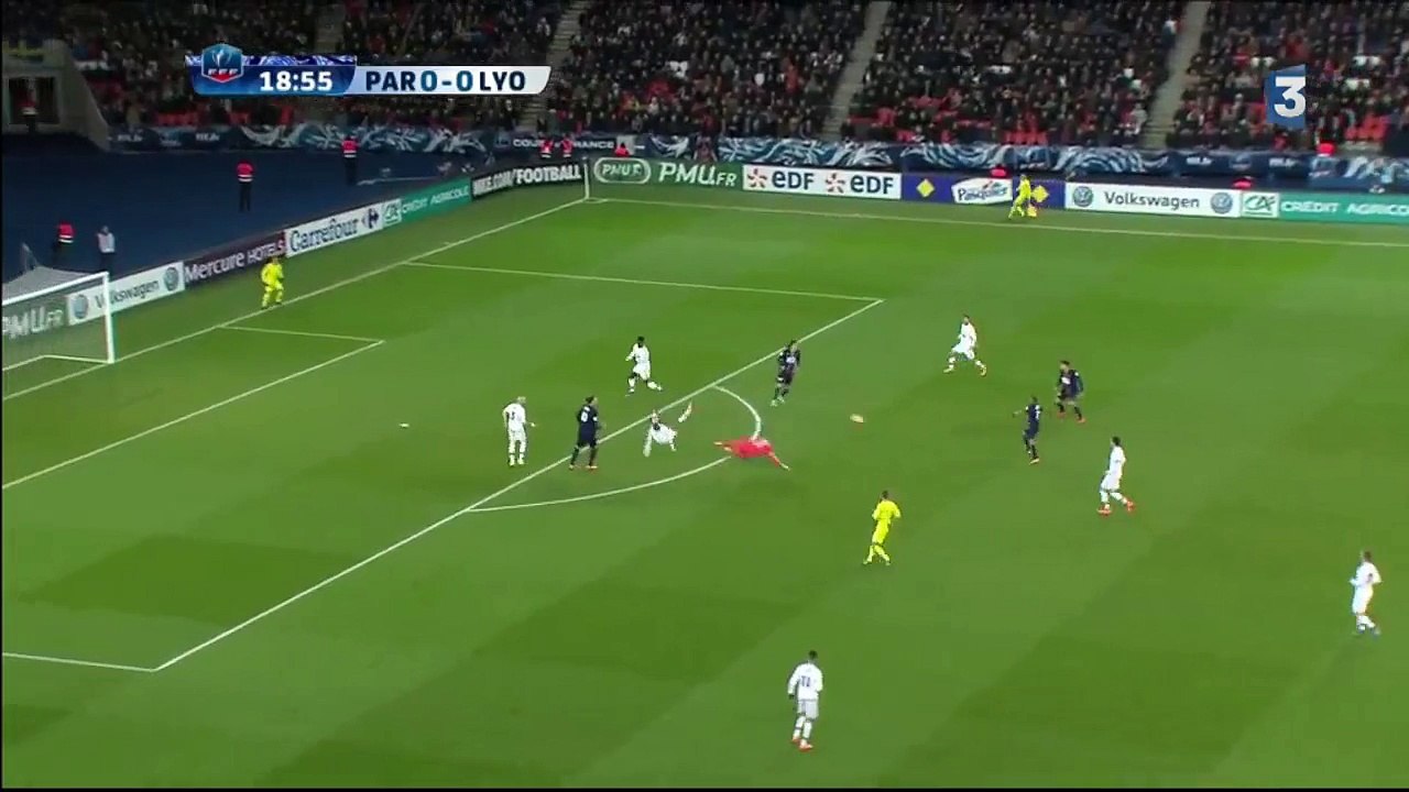 Zlatan and PSG Big Chance - PSG v. Lyon 10.02.2016 HD